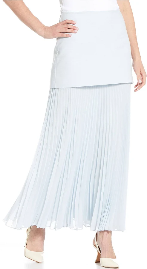 maxi skirt Antonio Melani Kylie Linen Blend Pleated Maxi Skirt Dillard's $149