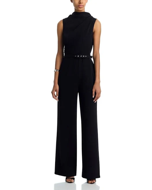 jumpsuit Aqua Women's Cowl Neck Crepe Jumpsuit - Exclusive - Black - Size XXS Bloomingdale's $118