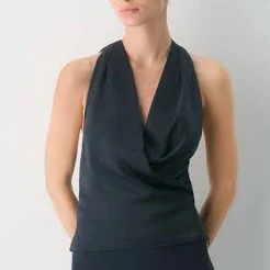 halter top Aritzia Wilfred Women's Martini Satin Halter Blouse Aritzia $88