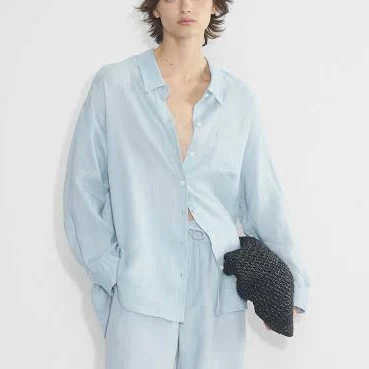 top Aritzia Wilfred Women's Reminisce Relaxed Linen Shirt Aritzia $98