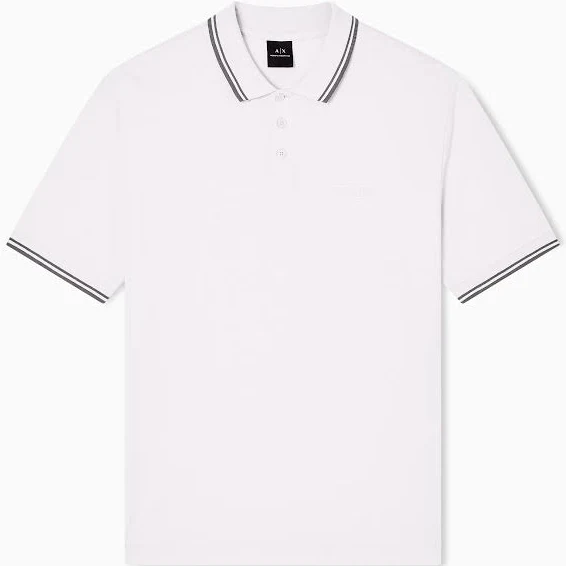 top Armani Exchange Men's Contrasting Piping Pique Polo Shirt Armani $39.2