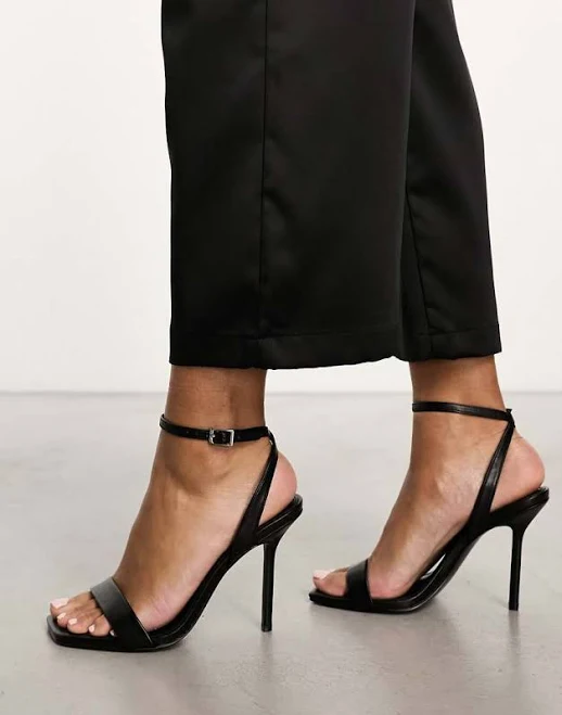 shoes ASOS Nali Barely There PU Heeled Sandals ASOS $30.39