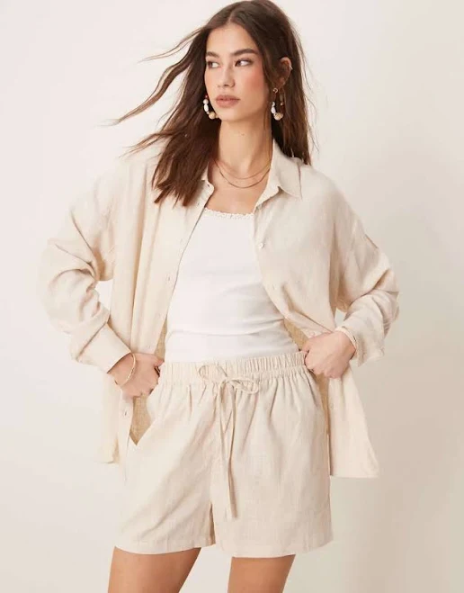 matching set ASOS Oversized Linen Shirt ASOS $26.59