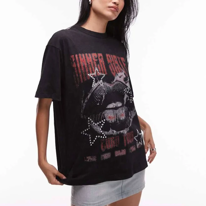 top ASOS Oversized T-Shirt with Band Graphic ASOS $26.59