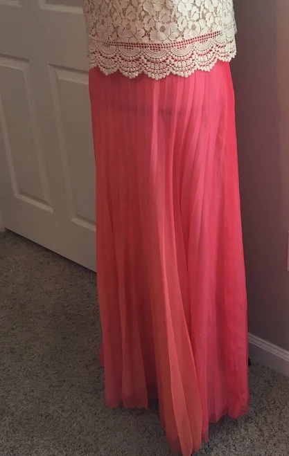 skirt Atmosphere Pleated Ombre Coral Maxi Skirt eBay - bubear1987 $36