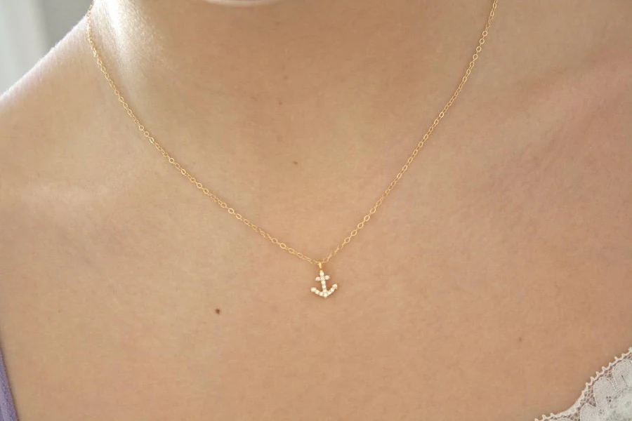 accessory Ava Hope Designs 14K Gold Filled Dainty Gold Anchor Necklace Ava Hope Designs $35