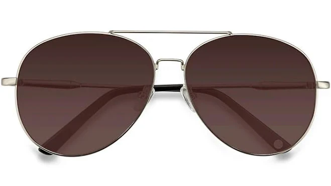 accessory Aviator Metal Sunglasses with 1.6 Basic Tint Lenses eyebuydirect.com $59
