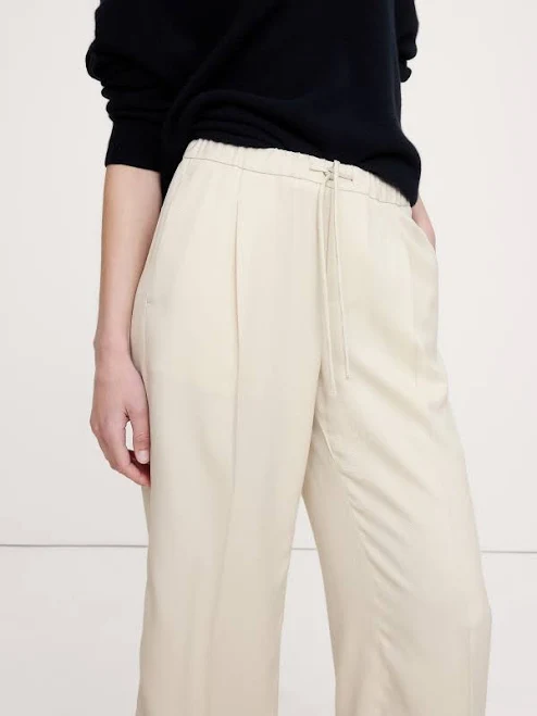 bottom Banana Republic Women's High-Rise Wide-Leg Drapey Tencel Pull-On Pants Banana Republic $84.99