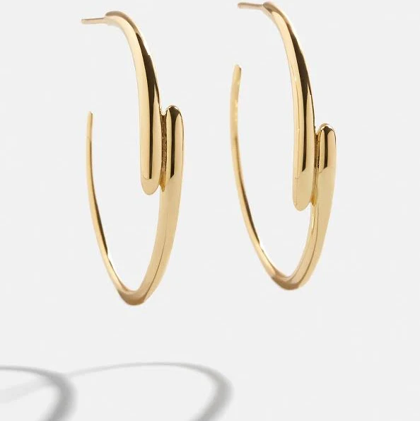 accessory BaubleBar 18K Gold Ella Hoop Earrings BaubleBar $78
