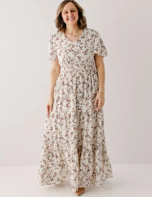 dress Bettina Floral Print Tiered Maxi Dress The Main Street Exchange $88.99