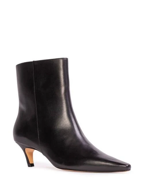 shoes Black Suede Studio Women's Avenue 50 Pointed Toe Kitten Heel Ankle Boots Nordstrom $498