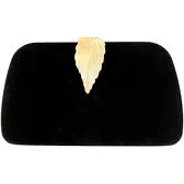 bag Black velvet clutch bag | Black velvet purse | Gold clutch bag Etsy $69.07