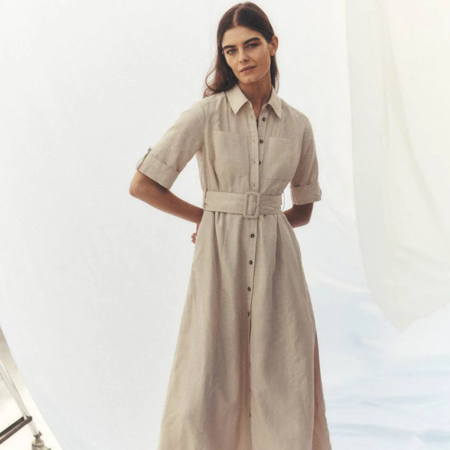 dress Boden Women's Ora Linen Blend Shirt Dress Boden $187