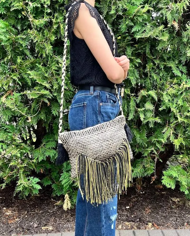 bag Boho Chic Jute Fringe Shoulder Bag Etsy - Seller $37.5