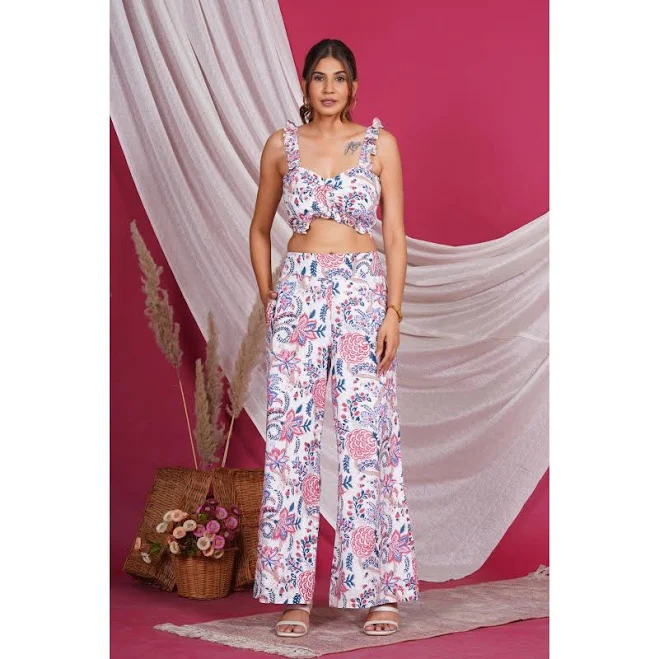 matching set Boho Floral Cotton Co-Ord Set Etsy - Seller $51.57
