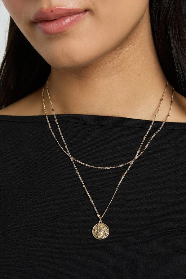 accessory Boohoo Women's Layered Coin Pendant Necklace boohoo USA $5.6