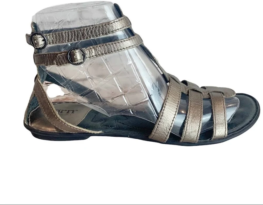 shoes Born Shoes | Born Bronze Metallic Leather Strappy Gladiator Style Sandals [Size 9] | Color: Brown/Tan | Size: 9 | Kelly_Lehr's Closet Poshmark $25