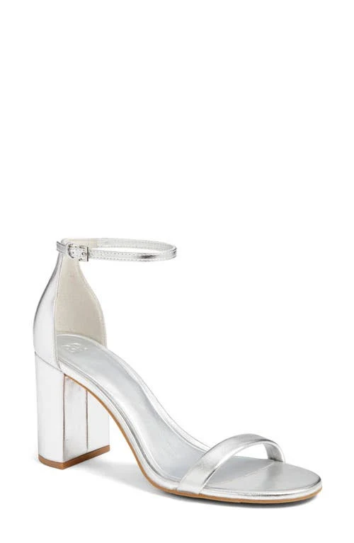 shoes BP. Livia Ankle Strap Sandal in Silver Metallic at Nordstrom, Size 8 Nordstrom $29.98