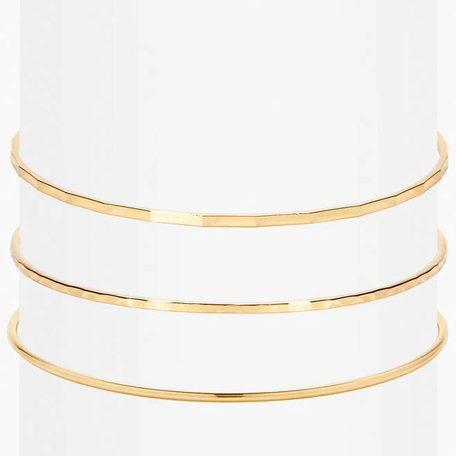 accessory Brook and York Minimalist Gold Bangle Bracelet Set brook & york $123.25