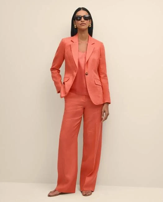 trousers Brooks Brothers Women's Linen Wide Leg Trousers Brooks Brothers $123.99