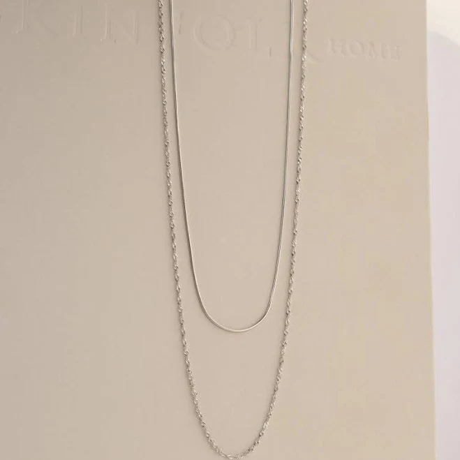 accessory Caitlyn Minimalist Monet Duo Layering Chain Necklace Caitlyn Minimalist $36