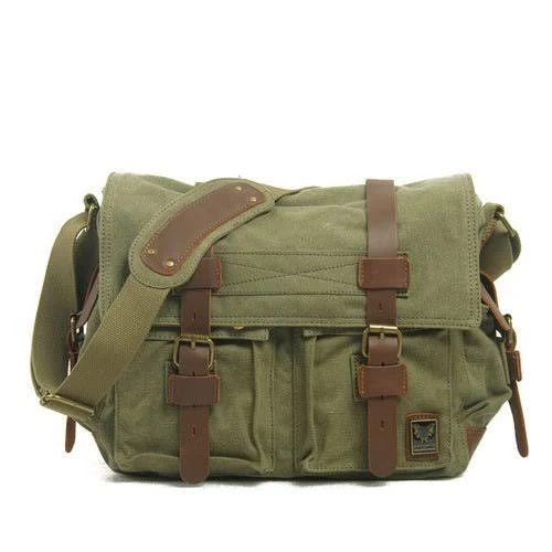 bag Canvas and Leather Rugged Messenger Bag More than a Backpack $79.99