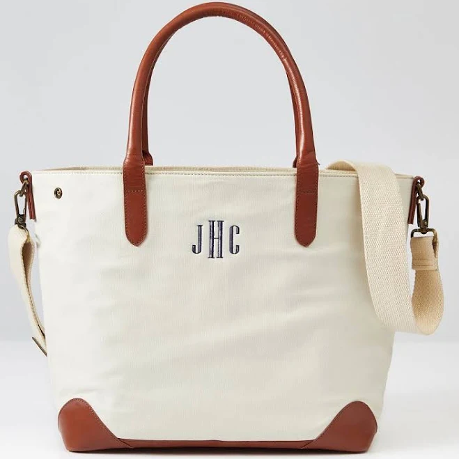 bag Canvas and Leather Travel Tote Mark and Graham $129