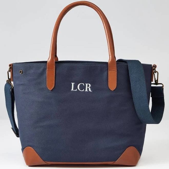 bag Canvas and Leather Travel Tote Mark and Graham $99