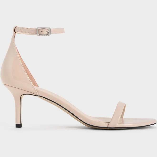 shoes Charles & Keith Patent Stiletto-Heel Ankle-Strap Sandals charleskeith.com $66.4