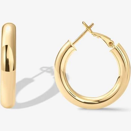 accessory Clasp Back Chunky Hoops Gold PAVOI $14.95