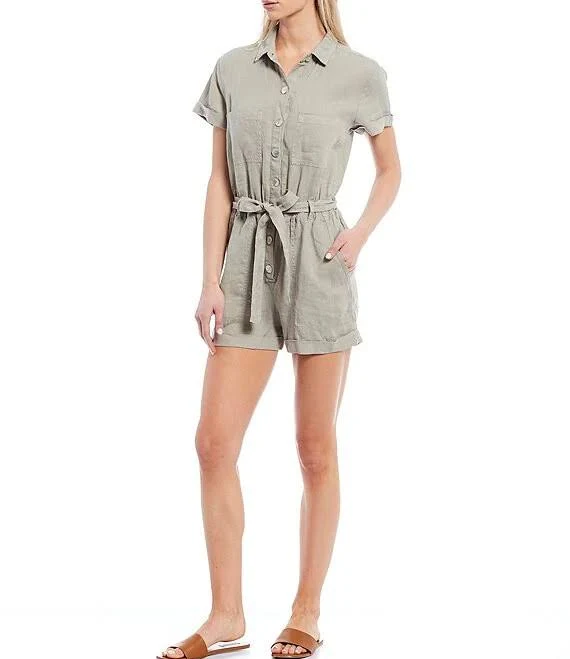 romper Cloth & Stone Women's Linen Tie Waist Romper eBay - luvofclothes $71.2