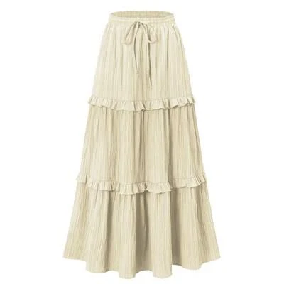skirt Coolmee Women's High Waist Pleated Ruffle A-Line Midi Skirt Target $37.99