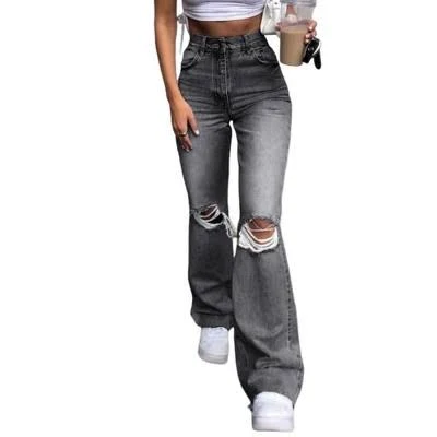 jeans Coolmee Women's High-Waisted Ripped Wide Leg Jeans Target $32.99