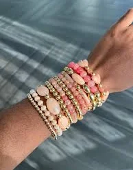 accessory Coral Bead Bracelet Stack Dopecessories $15