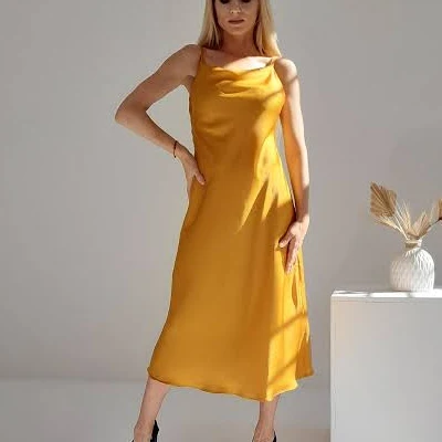 dress Cowl Neck Silk Slip Dress Etsy - FashionStylishDress $99