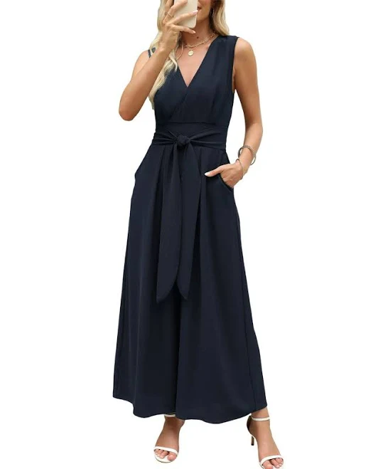 jumpsuit Cupshe Women's Sleeveless Tie Front Jumpsuit Macy's $45.49