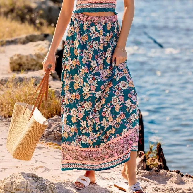 skirt Cupshe Women's Stone & Sky Floral Maxi Skirt Cupshe.com $22