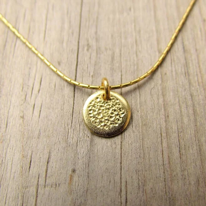 accessory Dainty Gold Disc Necklace Etsy - RavitSchwartz $91