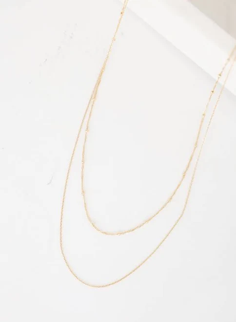 accessory Dainty Gold Layered Chain Necklace Dress Up $10