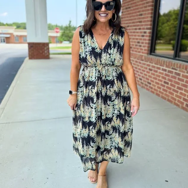 dress Danny Floral Midi Dress Madi Savvy Boutique $43.5