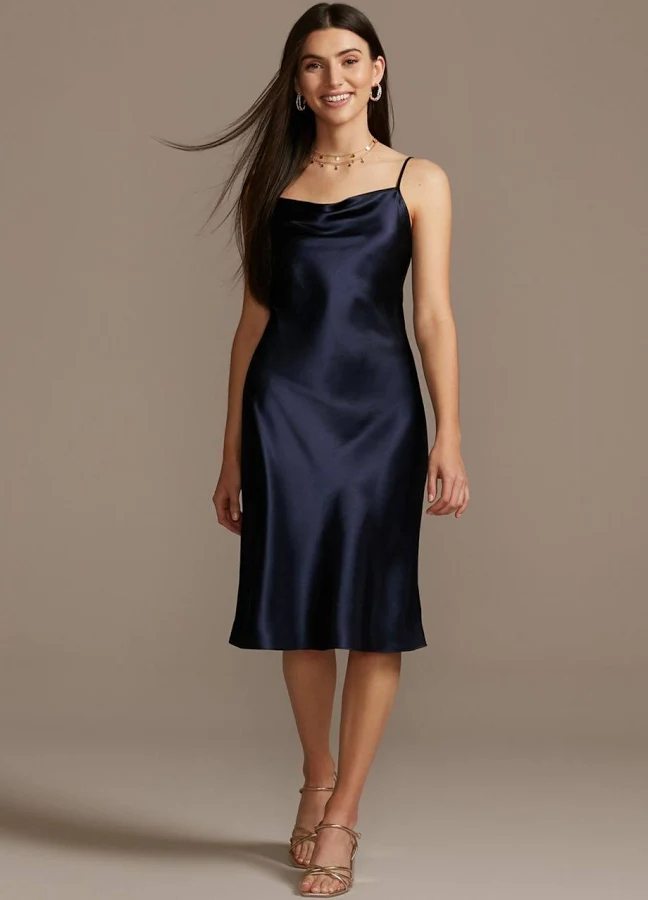 dress DB Studio Midi Satin Slip Dress David's Bridal $49.99