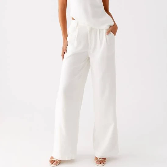 trousers Delong Low Rise Linen Pants Peppermayo - US $90