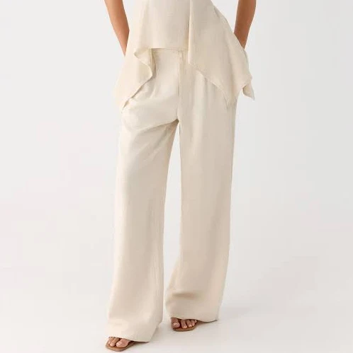 trousers Delong Low Rise Linen Pants Peppermayo - US $90