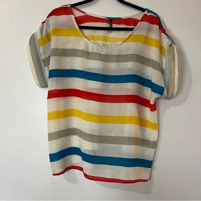 top Delusive Stripe Shirt Poshmark $22