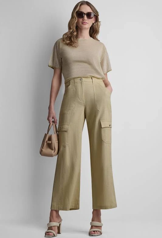 pants DKNY Women's Linen-Blend Cargo Pants DKNY $99