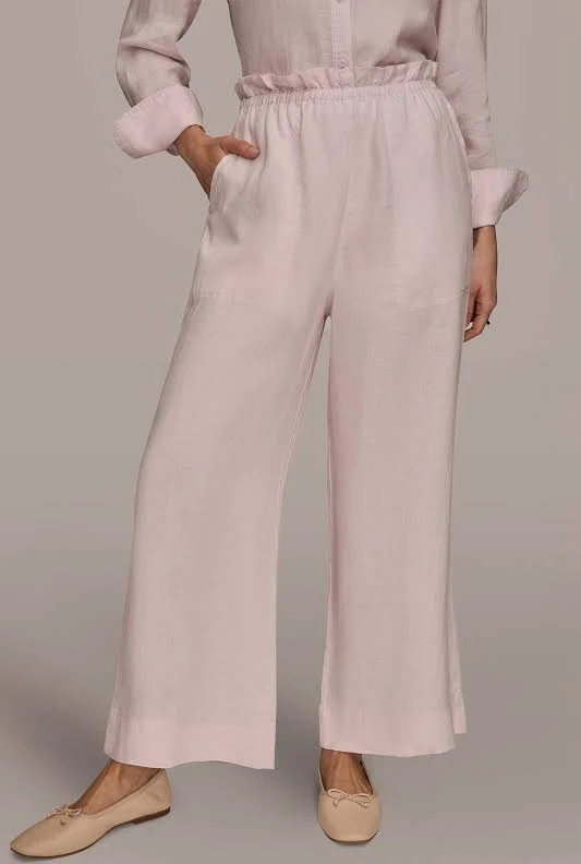pants Donna Karan Women's Extra High-Rise Linen Paperbag Pants Donna Karan $139