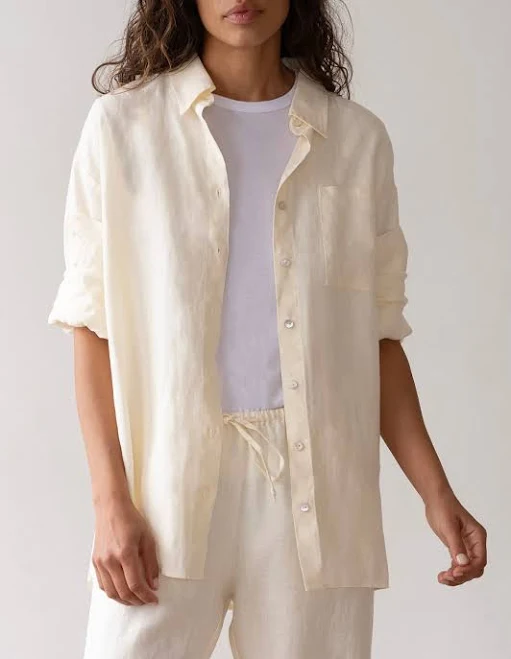 top Donni Relaxed Linen Shirt DONNI. $122
