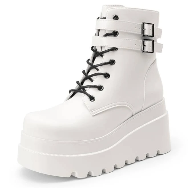boots Dream Pairs Women's Chunky Platform Ankle Boots Dream Pairs $53.99