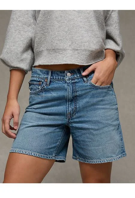 shorts Easy Breezy Women's Strigid Super High-Waisted Relaxed Denim Shorts American Eagle Outfitters $44.96
