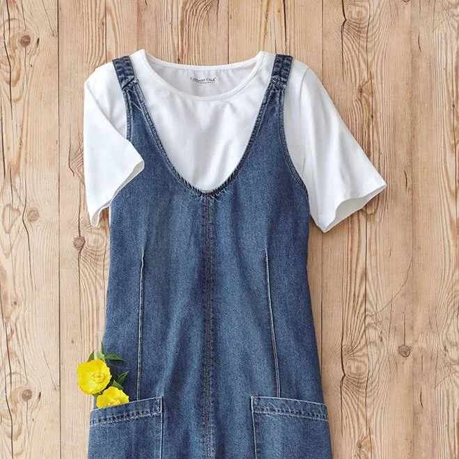 romper Easy Denim Jumpsuit Coldwater Creek $129.95